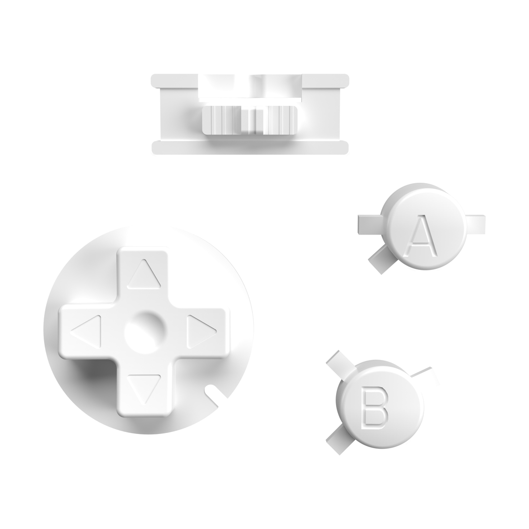 Game Boy Color Buttons - Prestige - White