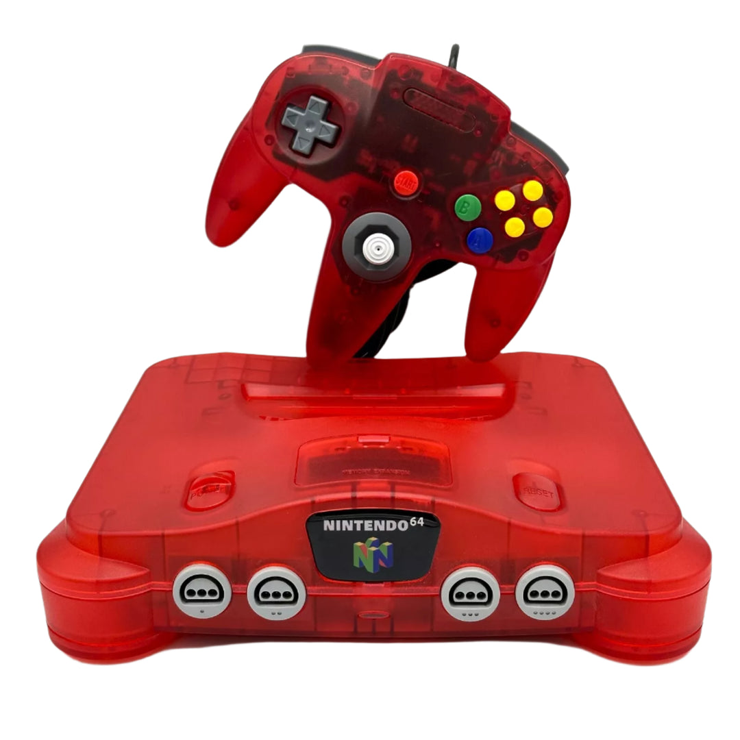 Nintendo 64 Console Set - Watermelon Red