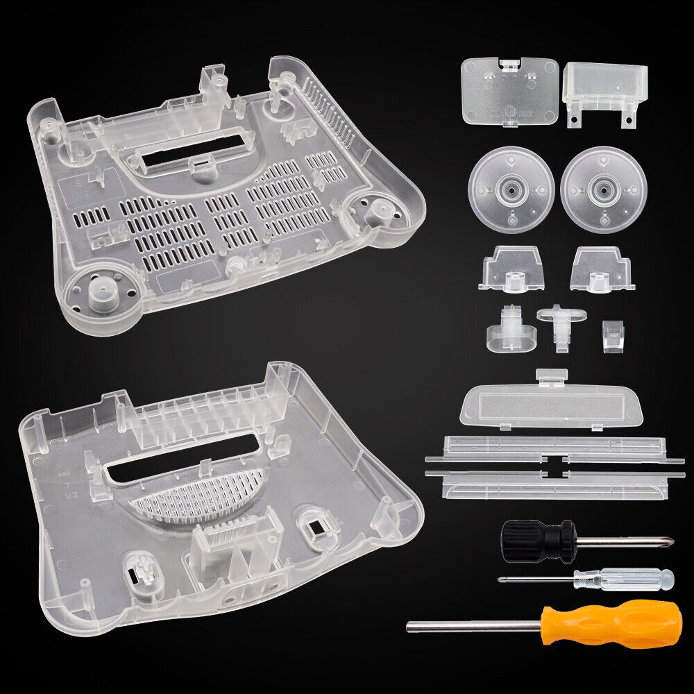 Nintendo 64 - Transparent Crystal White Replacement Console Shell