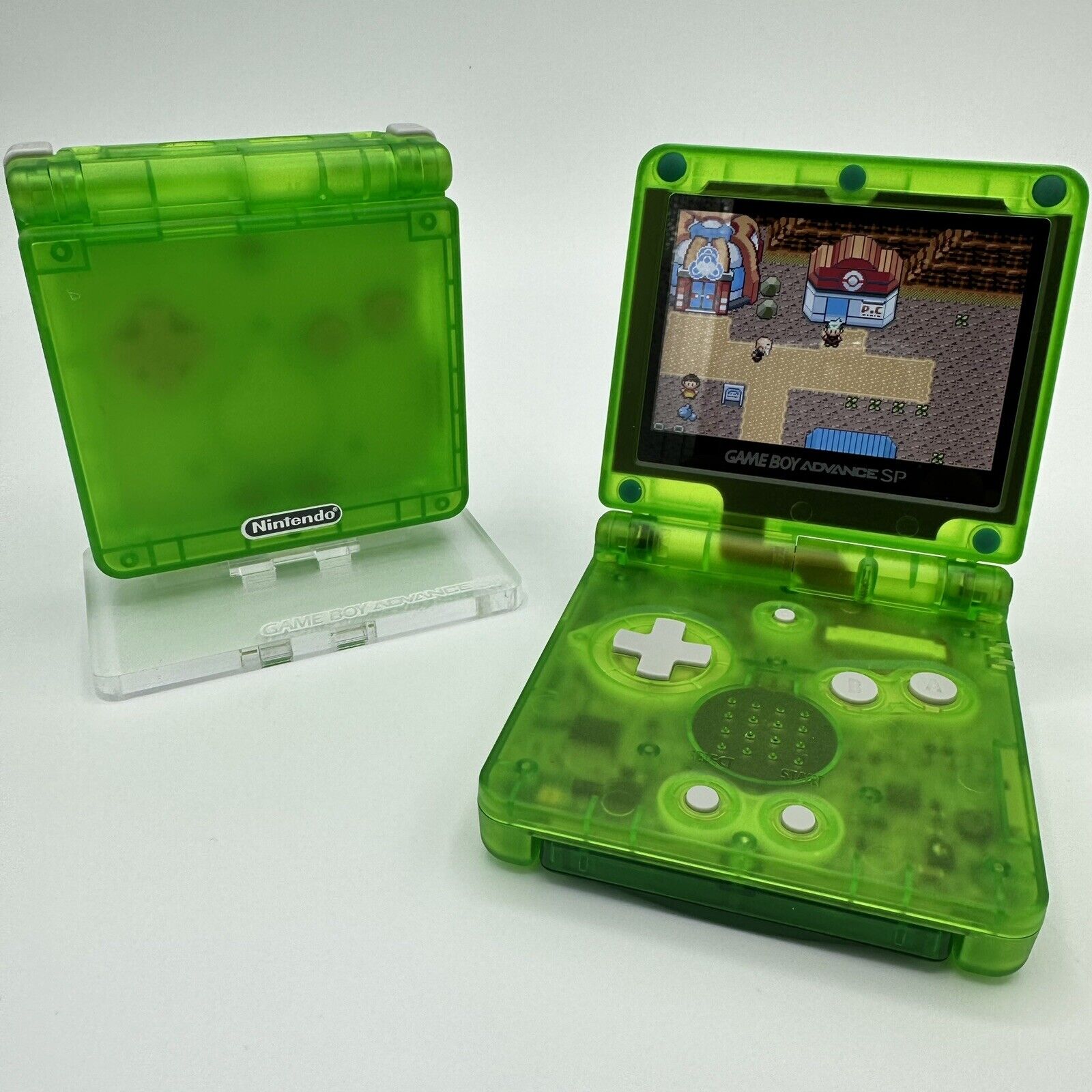 ニンテンドー　game boy advance SP Game Boy Advance SP Console - Jungle Green – Throwback Gaming