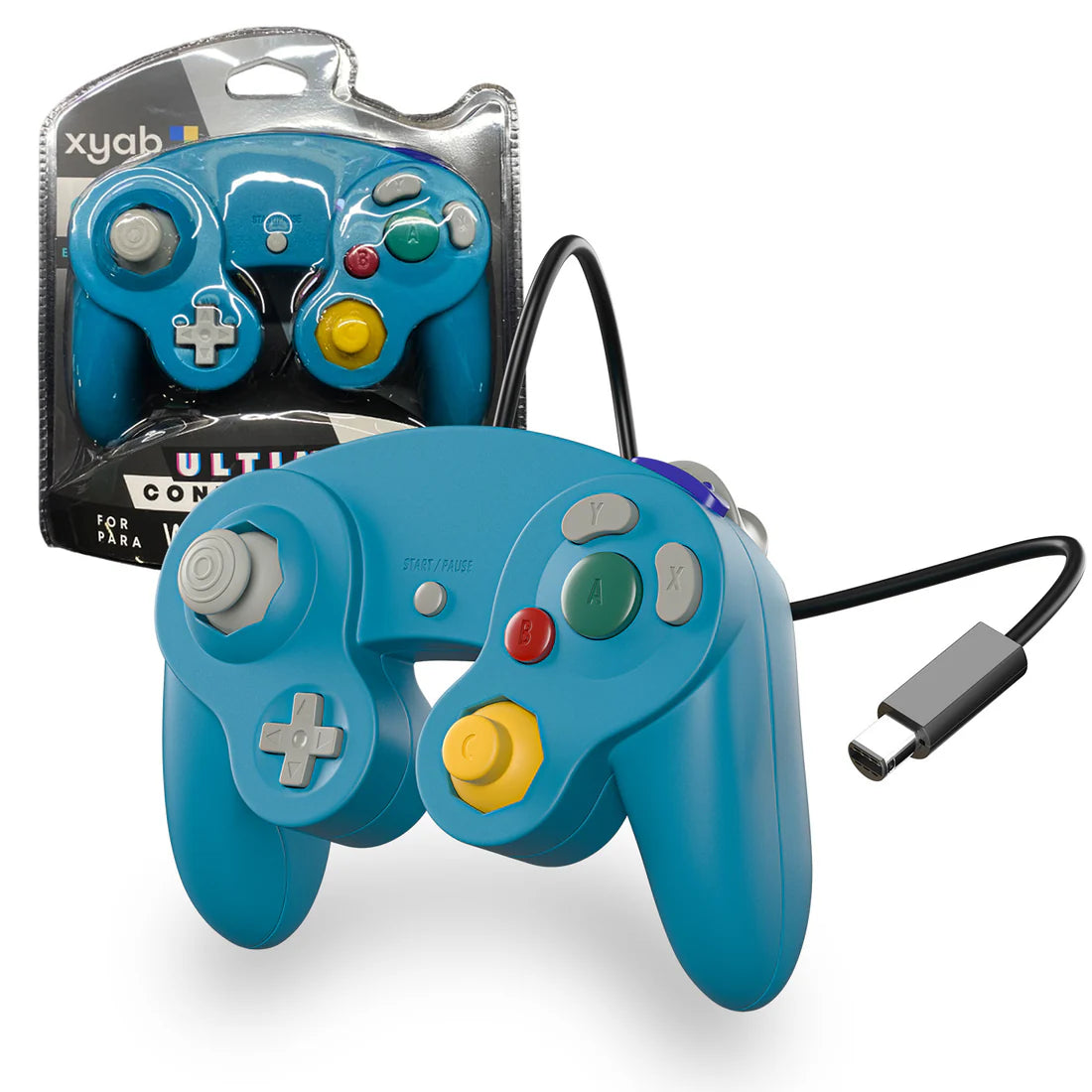 Nintendo GameCube - Wired Controller - Emerald Blue