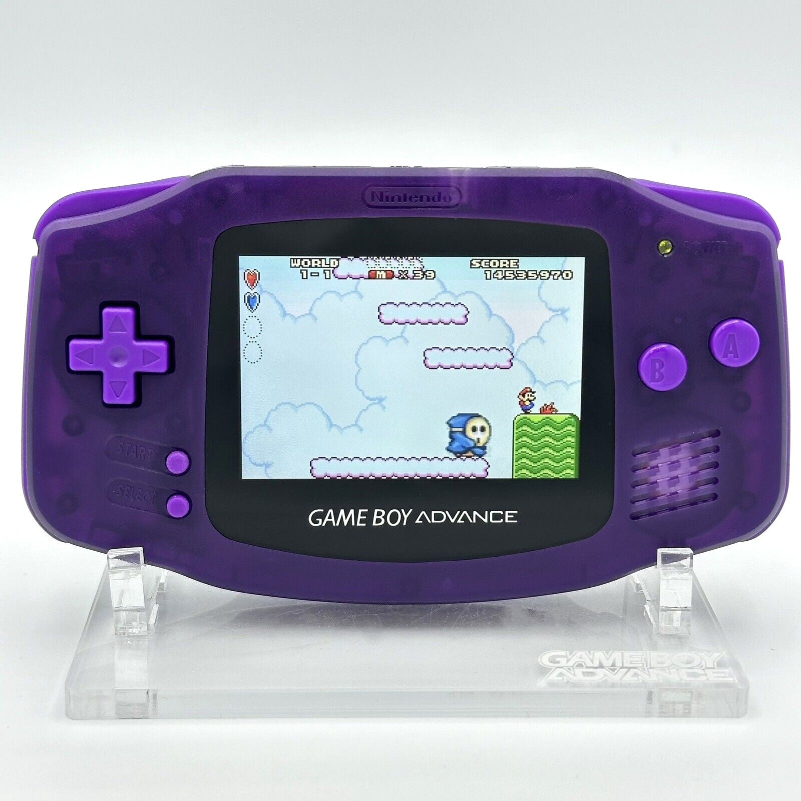 Game Boy Advance IPS V2 Console - Dark Transparent Purple – Throwback ...