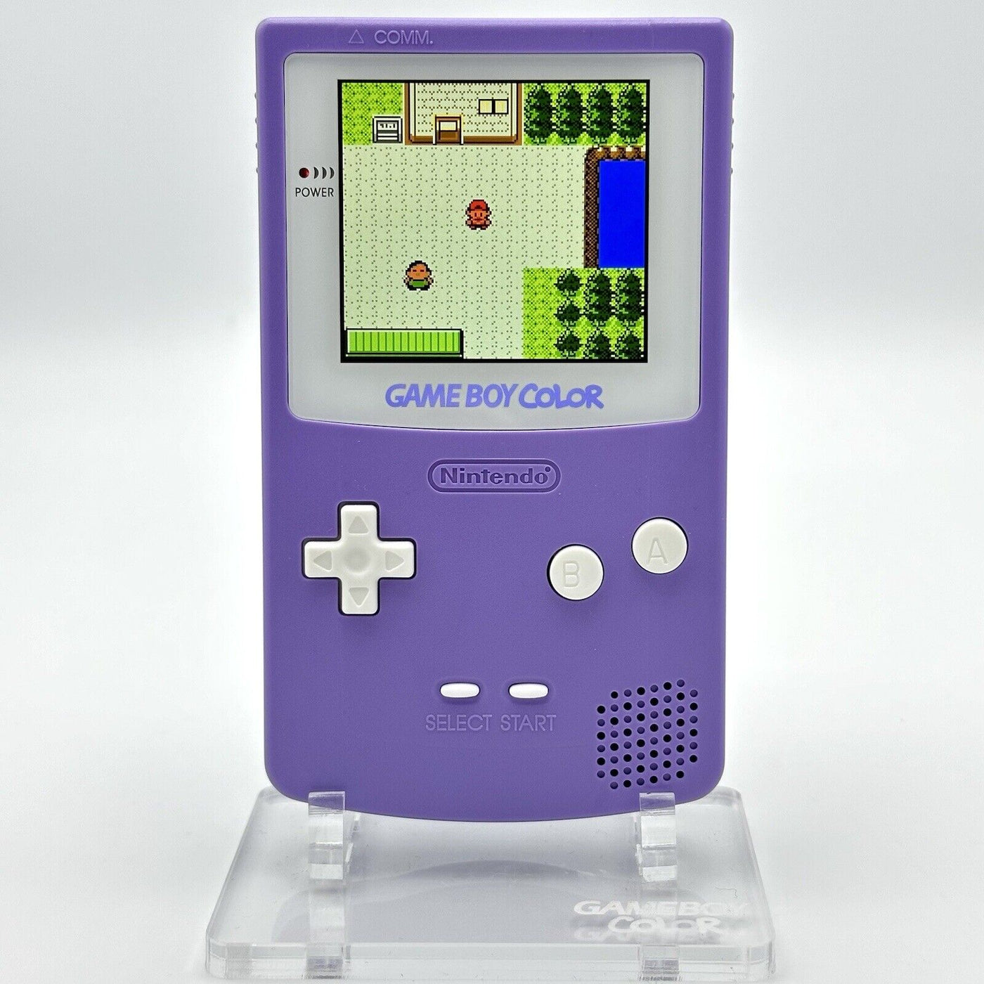 Game Boy Color IPS V2 Console - Pastel Purple & White