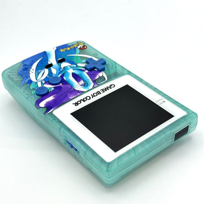 Game Boy Color IPS V2 Console - Suicune Crystal Edition