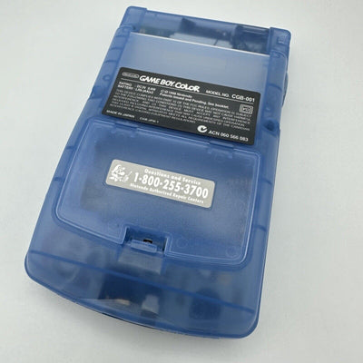 Game Boy Color IPS V2 Console - Transparent Light Blue & White