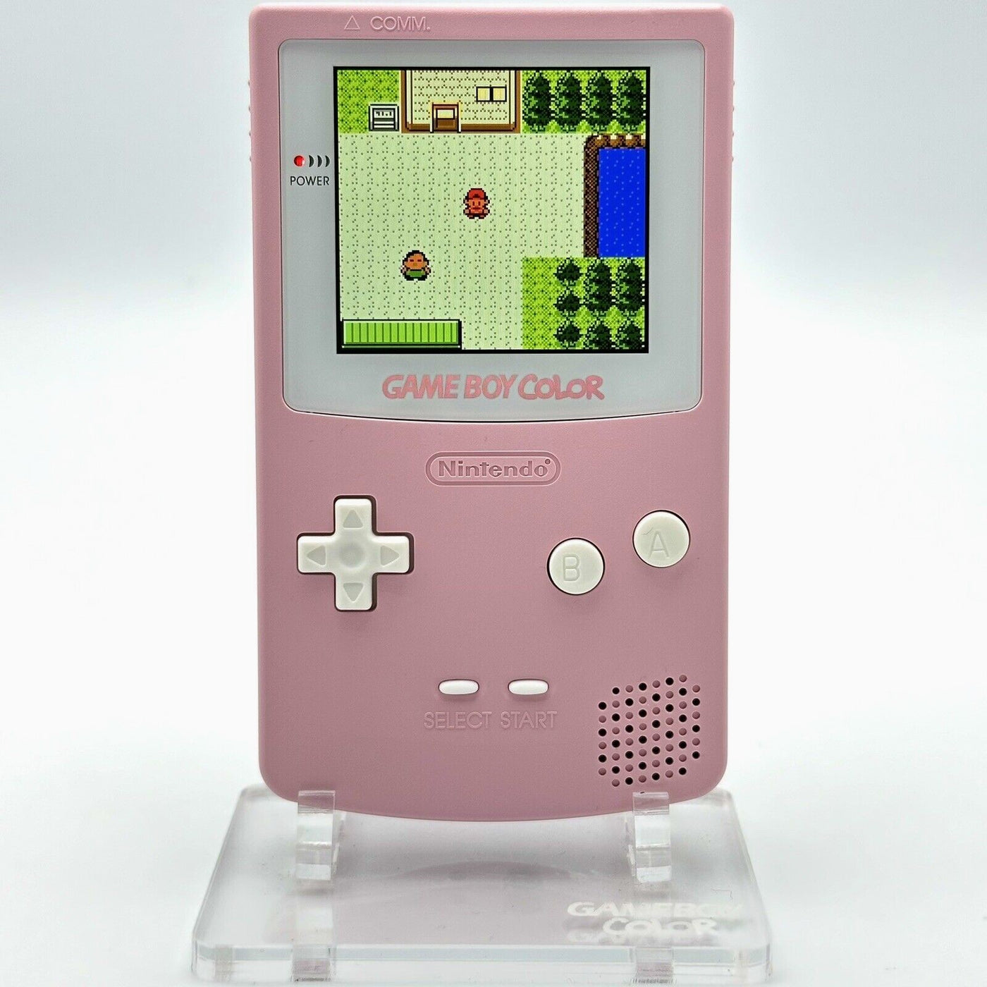 Game Boy Color IPS V2 Console - Pastel Pink & White