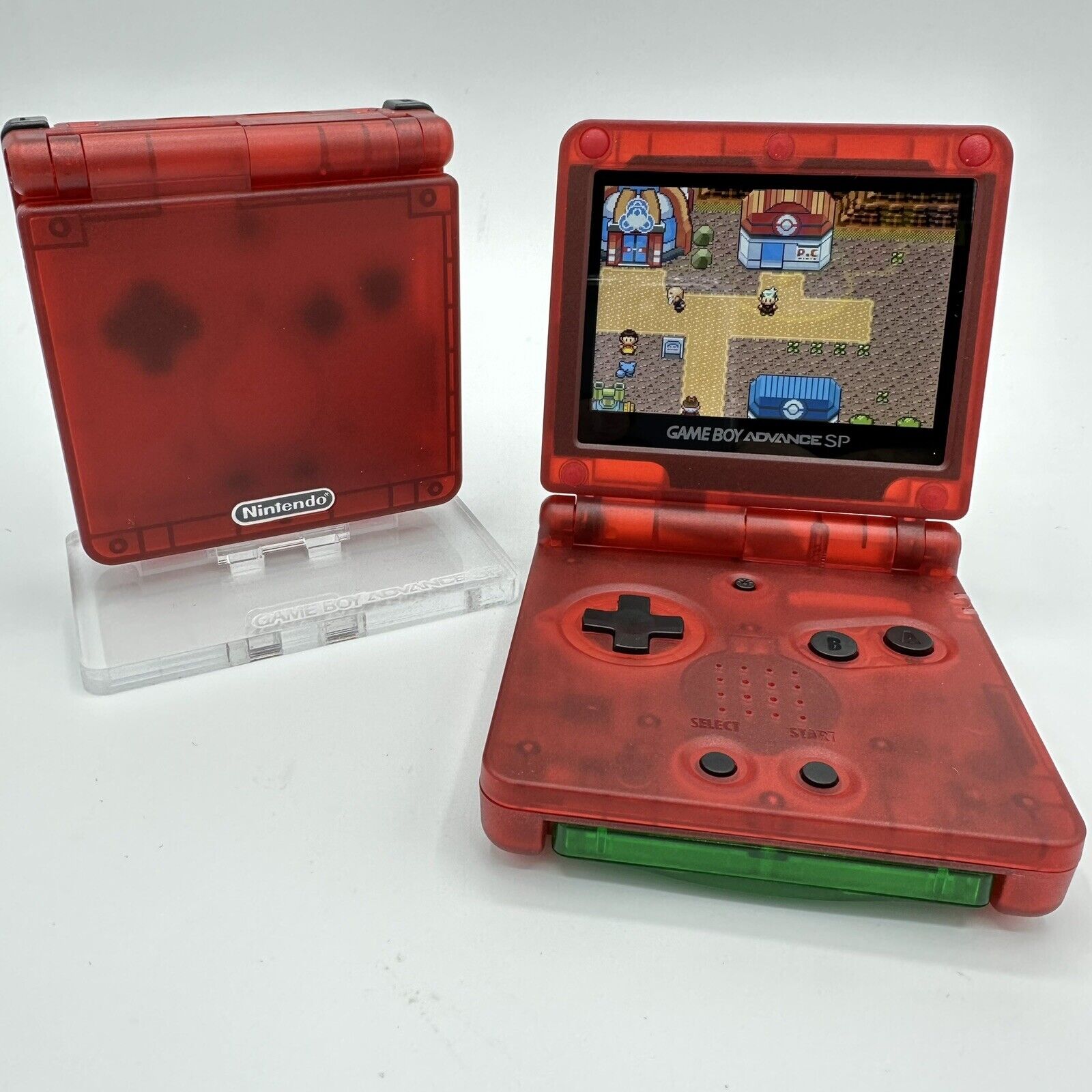 Game Boy Advance SP Console - Transparent Red – Throwback Gaming